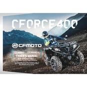 CFMOTO CFORCE 400 CF400AU 2019 ATV manual cover