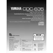 Yamaha CDC-635 Disc Player manual cover