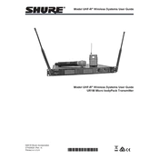 Shure UHF-R Antenna manual cover