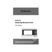 Criterion CCM16MC1B Microwave manual cover