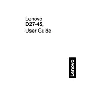 Lenovo D27-45 67A5-KAC6-WW Monitor manual cover