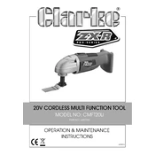 Clarke 6487030 CMFT20Li 20V Cordless Multi Function Tool manual cover