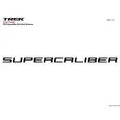 Trek Supercaliber Bicycle manual cover