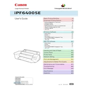 Canon imagePROGRAF iPF6400SE manual cover