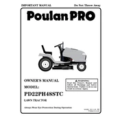 Poulan Pro PD22PH48STC Tractor manual cover