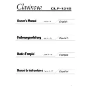 Yamaha Clavinova CLP-121S Piano manual cover