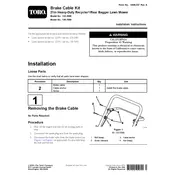 Toro Heavy-Duty Recycler 21-inch 133-2680 Brake Kit manual cover