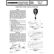 Shure 524C Microphone manual cover