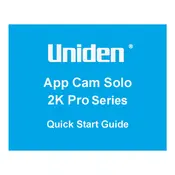 Uniden App Cam Solo 2K Pro Series Camera manual cover