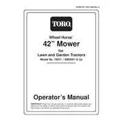 Toro Wheel Horse 42-inch 78231 Mower manual cover