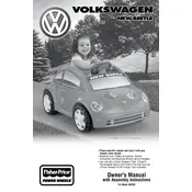 Power Wheels Mattel Barbie Volkswagen Beetle W6209 Toy manual cover