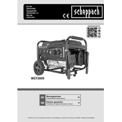 Scheppach BGT2800 5806205986 Generator manual cover