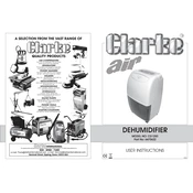 Clarke 6470622 CD1250 Dehumidifier manual cover