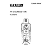 Flir Extech CT70 Tester manual cover