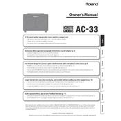 Roland A-33 manual cover