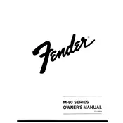 Fender M-80 Head Amplifier manual cover