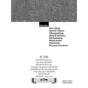 Rotel RT-1082 Tuner manual cover