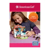 Mega Bloks Mattel American Girl Saige Art Studio DPK84 Construction Set manual cover