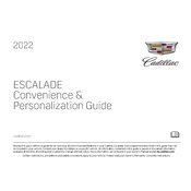 Cadillac Escalade 2022 manual cover