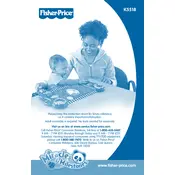 Fisher Price Mattel Miracles and Milestones Table Top Playmat K5518 Toy manual cover