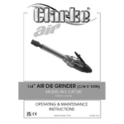 Clarke 3120144 CAT130 Air Die Grinder manual cover