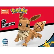 Mega Construx Mattel Pokemon Jumbo Eevee HGR26 Construction Set manual cover