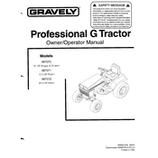 Gravely 987072 Tractor manual cover