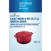 Crofton 5080 Cast Iron 6 QT Dutch Oven manual cover