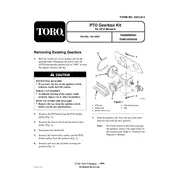 Toro OFZ Mower 100-5842 Gearbox manual cover