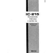 Icom IC-215 Transceiver manual cover