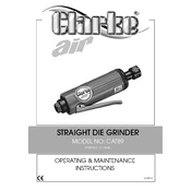 Clarke 3110845 CAT89 Straight Die Grinder manual cover