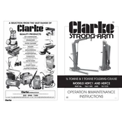 Clarke 7611300 HDFC1 1 2 Tonne Folding Crane manual cover