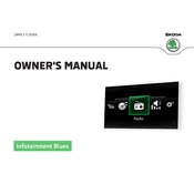 Škoda Rapid Spaceback Infotainment Blues 2016 Car manual cover