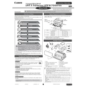 Canon imagePROGRAF iPF670 Series manual cover