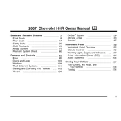 Chevrolet HHR 2007 manual cover