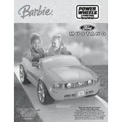 Power Wheels Mattel Barbie Ford Mustang L6349 Toy manual cover