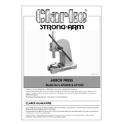 Clarke 7615172 AP500 Arbor Press manual cover