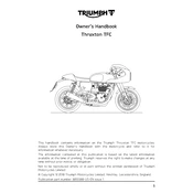 Triumph Thruxton TFC 2018 Motorcycle manual cover