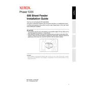 Xerox Phaser 5335 550 Sheet Feeder Printer manual cover