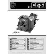 Scheppach GS650 5903403901 Angle Grinder manual cover