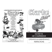 Clarke 2225410 Hunter 55 Air Compressor manual cover