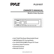 Pyle PLD193T MP3 Player manual cover