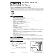 Sealey CP20VAP Inflator manual cover