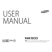 Samsung EV-NX500ZBMHUS Camera manual cover