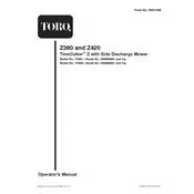 Toro TimeCutter Z380 74301 Mower manual cover