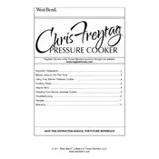 West Bend L5852 81006CF Pressure Cooker manual cover