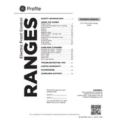 GE PSS93 PSS93BPTS Range manual cover