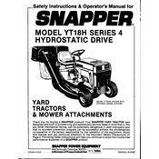 Snapper Series 4 GT180H414K Tractor manual cover