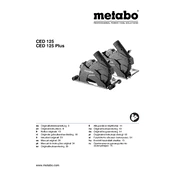 Metabo CED 125 Plus Extraction Hood manual cover