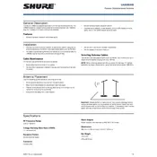 Shure UA860SWB Antenna manual cover